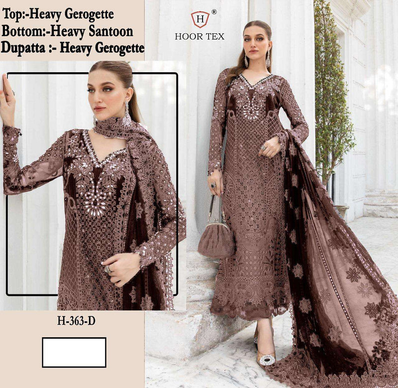 Hoor Tex H 363 Georgette Embroidered Pakistani Salwar Suit