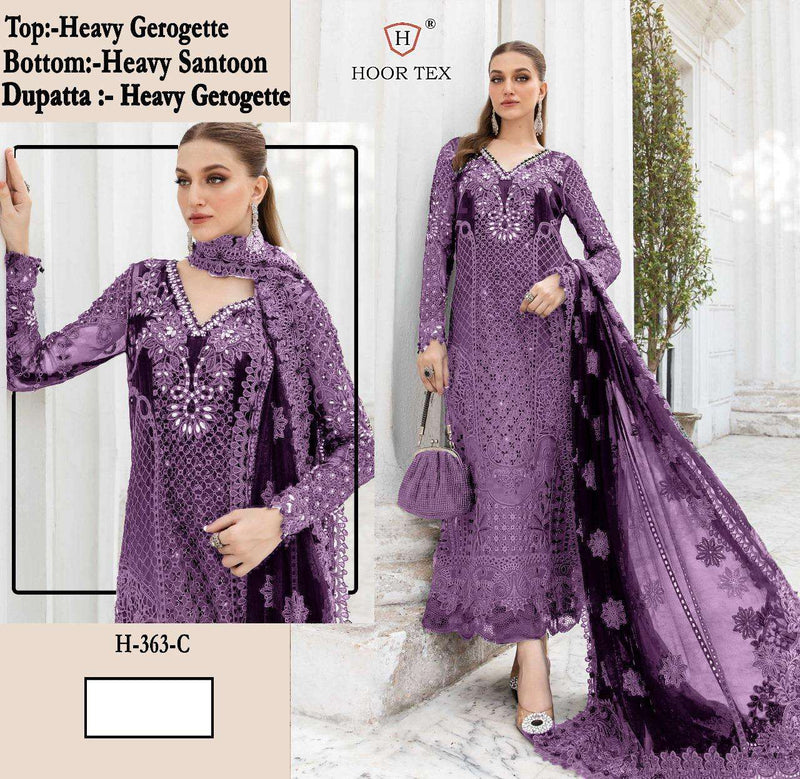 Hoor Tex H 363 Georgette Embroidered Pakistani Salwar Suit