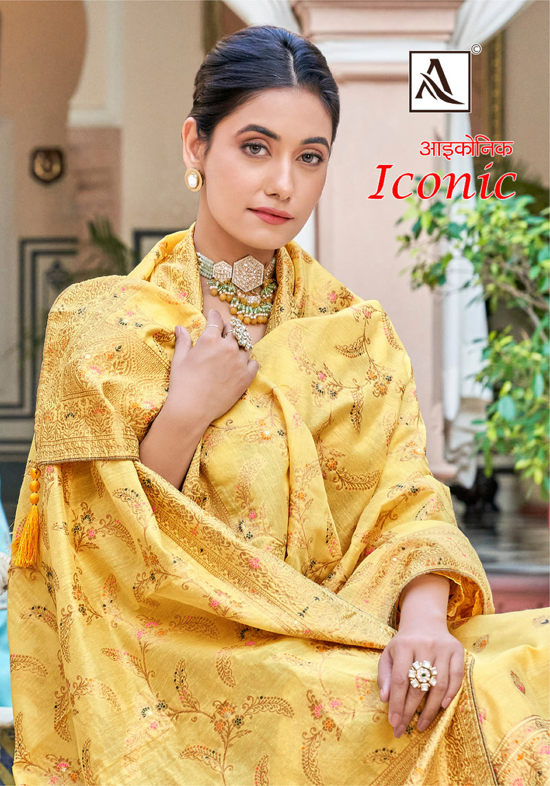 Alok Suits Iconic Jacquard Designer Salwar Suit With Dupatta