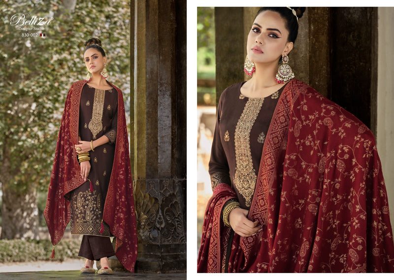 Belliza Designer Stdio Izhaar Pashmina Heavy Embroidery Salwar Suit Collection