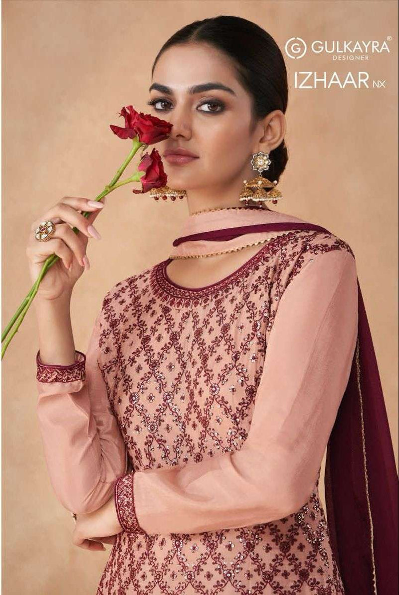 Gulkayra Designer Izhaar Nx Georgette With Heavy Embroiderd Plazzo Suit Collection