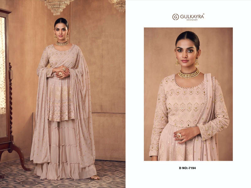 Gulkayra Designer Izhaar Nx Georgette With Heavy Embroiderd Plazzo Suit Collection