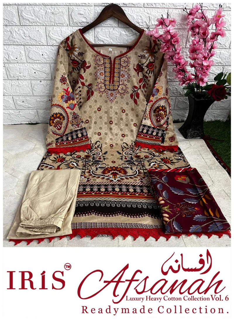 Iris Afsanah Vol 6 Heavy Cotton Printed Readymade Pret Kurti