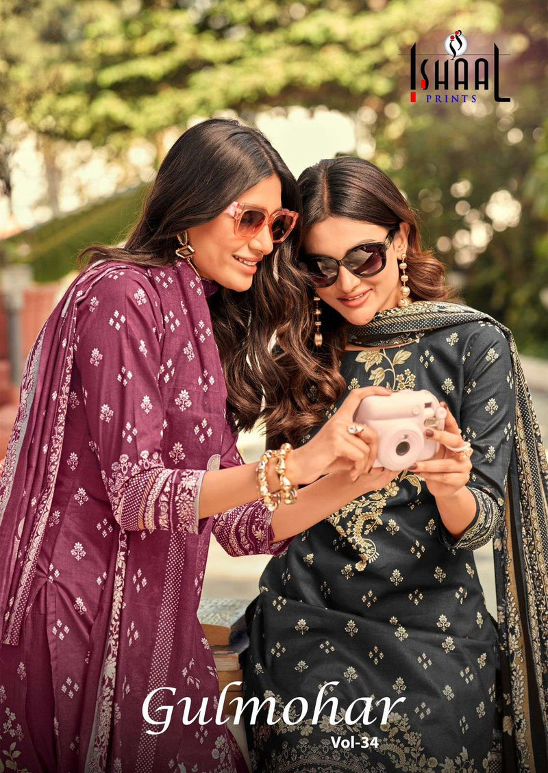 Ishaal Prints Gulmohar Vol 34 Pure Lawn Cotton Printed Salwar Suit