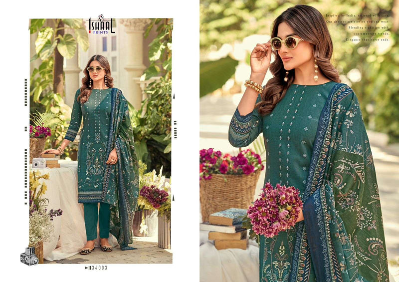 Ishaal Prints Gulmohar Vol 34 Pure Lawn Cotton Printed Salwar Suit