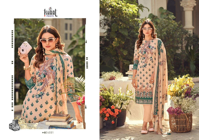 Ishaal Prints Gulmohar Vol 34 Pure Lawn Cotton Printed Salwar Suit