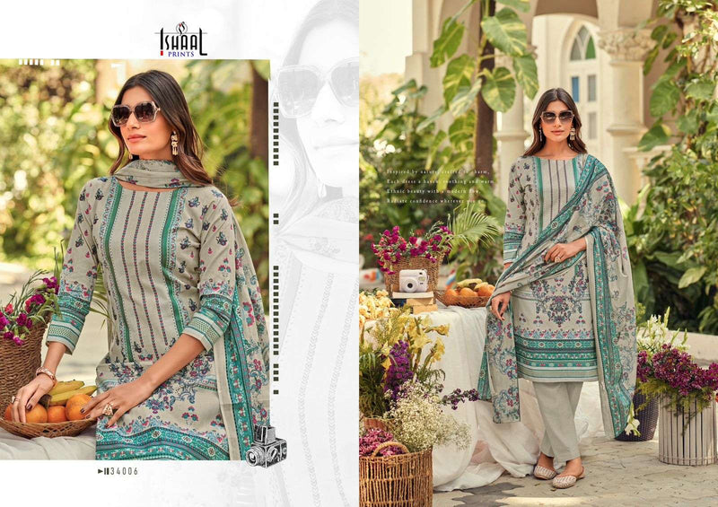 Ishaal Prints Gulmohar Vol 34 Pure Lawn Cotton Printed Salwar Suit