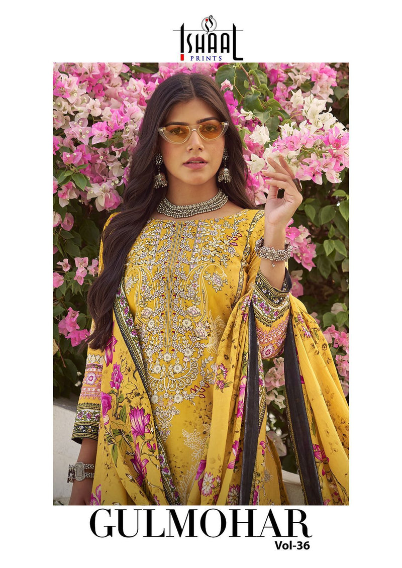 Ishaal Prints Gulmohar Vol 36 Pure Lawn Printed Karachi Salwar Kameez