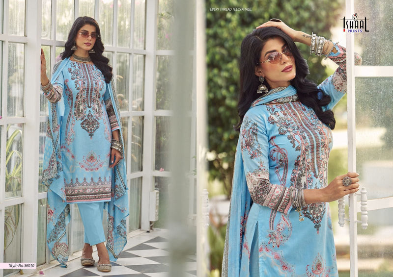 Ishaal Prints Gulmohar Vol 36 Pure Lawn Printed Karachi Salwar Kameez