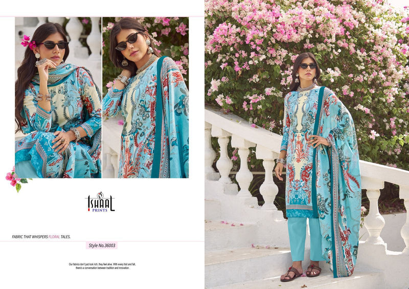 Ishaal Prints Gulmohar Vol 36 Pure Lawn Printed Karachi Salwar Kameez