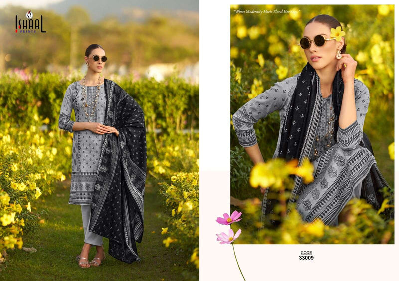 Ishaal Prints Gulmohar Vol 33 Pure Lawn Cotton Printed Salwar Kameez