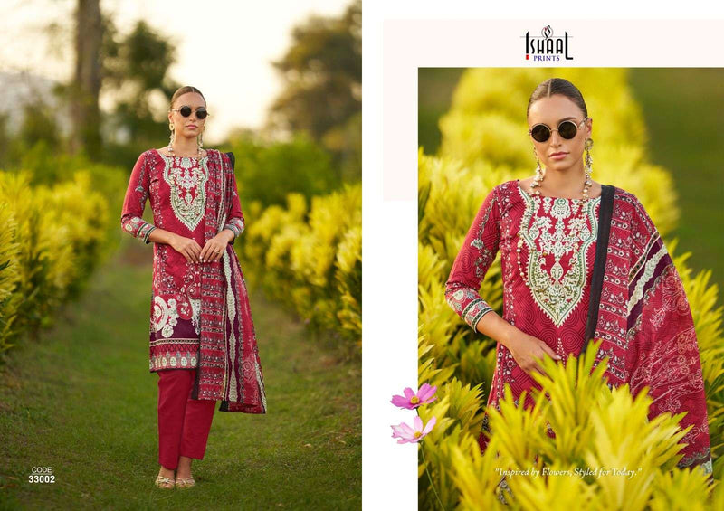 Ishaal Prints Gulmohar Vol 33 Pure Lawn Cotton Printed Salwar Kameez