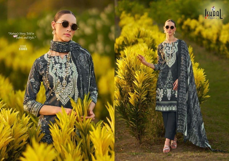 Ishaal Prints Gulmohar Vol 33 Pure Lawn Cotton Printed Salwar Kameez