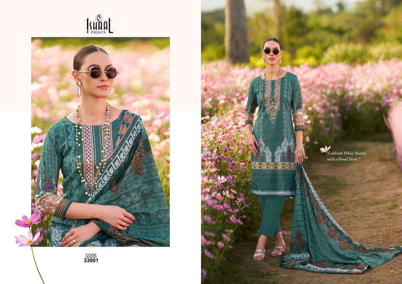 Ishaal Prints Gulmohar Vol 33 Pure Lawn Cotton Printed Salwar Kameez