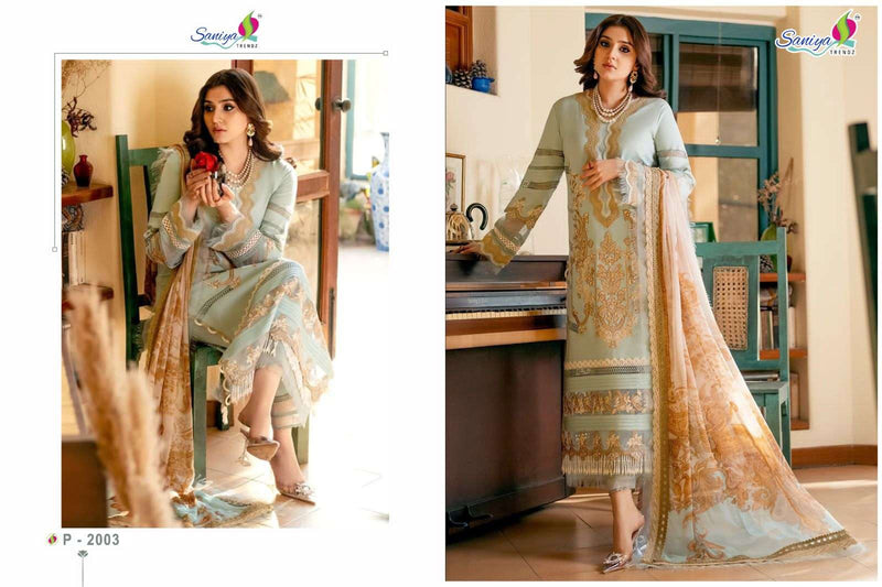 Saniya Trend Jade Ombre Vol 2 Cambric Cotton With Embroidered Salwar Kameez