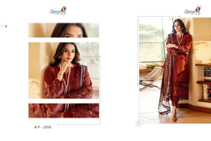 Saniya Trend Jade Ombre Vol 2 Cambric Cotton With Embroidered Salwar Kameez