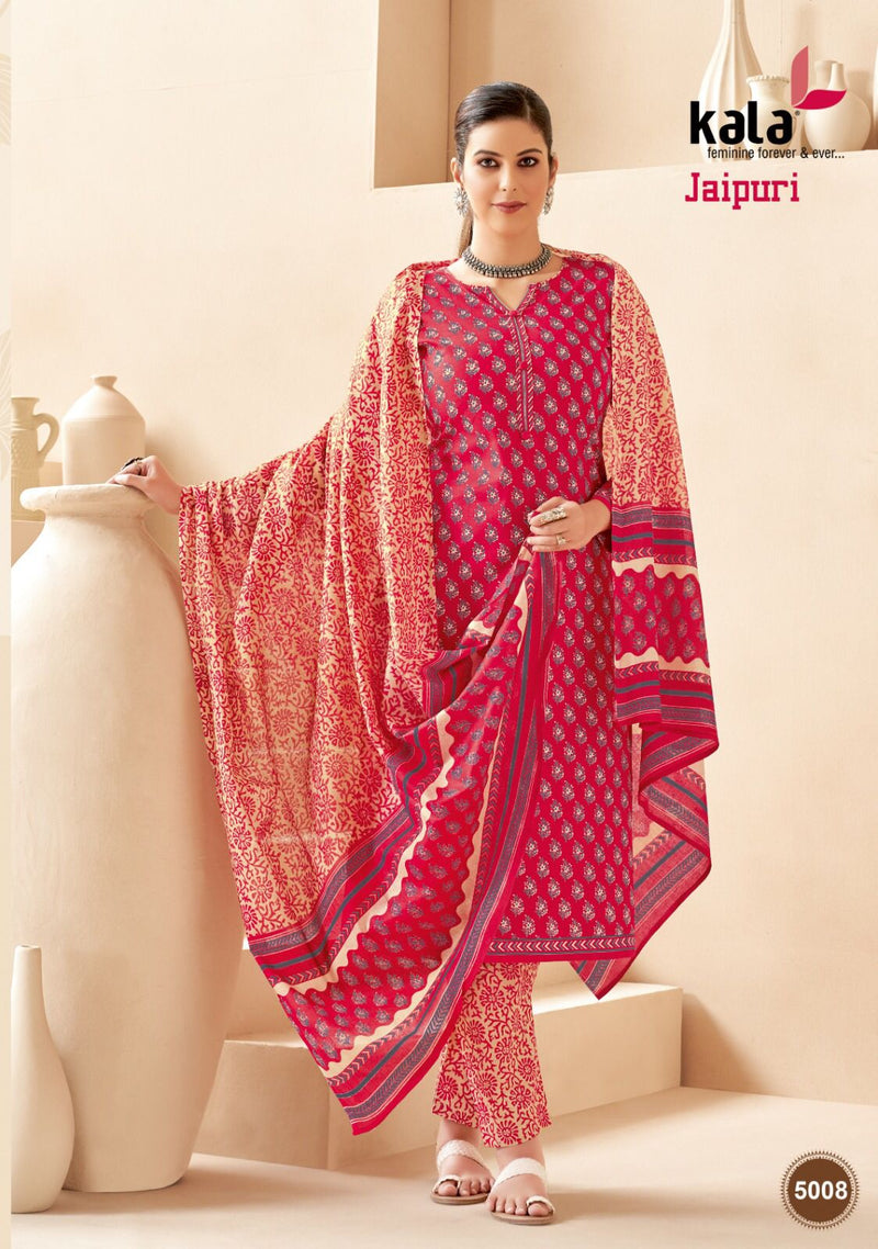 Kala Fashion Jaipuri Vol 3 Cotton Regular Printed Casual Wear Salwar Suits