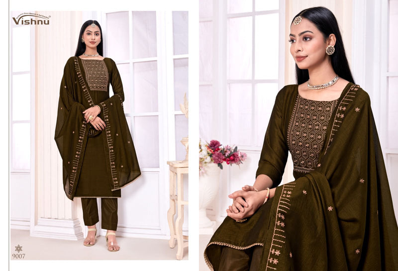 Vishnu Impex Jannat A Noor Silk Sequence Designer Salwar Suits Collection