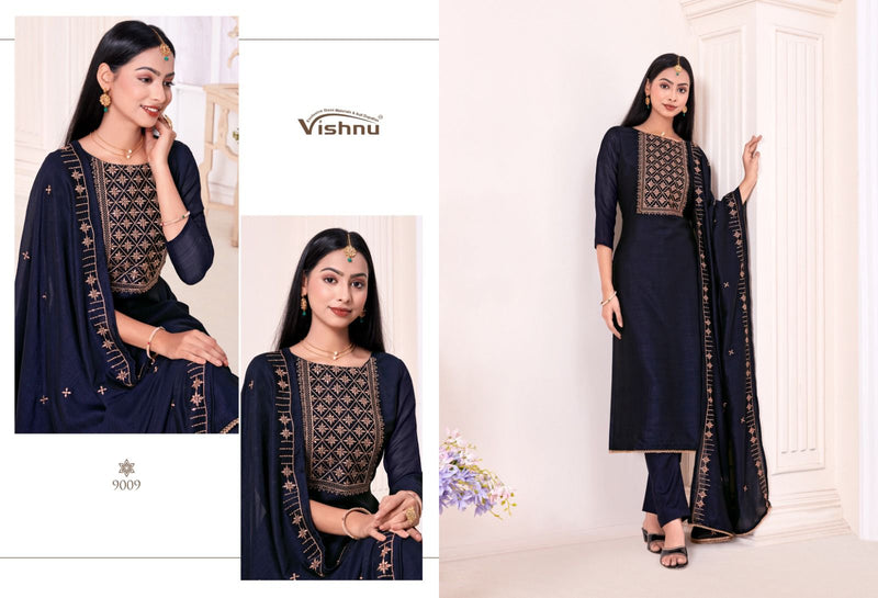 Vishnu Impex Jannat A Noor Silk Sequence Designer Salwar Suits Collection