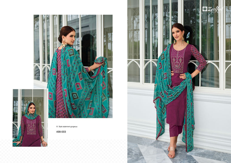 Zulfat Designer Suits Jashn Viscose Rayon Designer Prints With Swarovski Work Salwar Suits