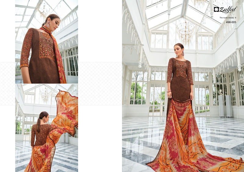 Zulfat Designer Suits Jashn Viscose Rayon Designer Prints With Swarovski Work Salwar Suits