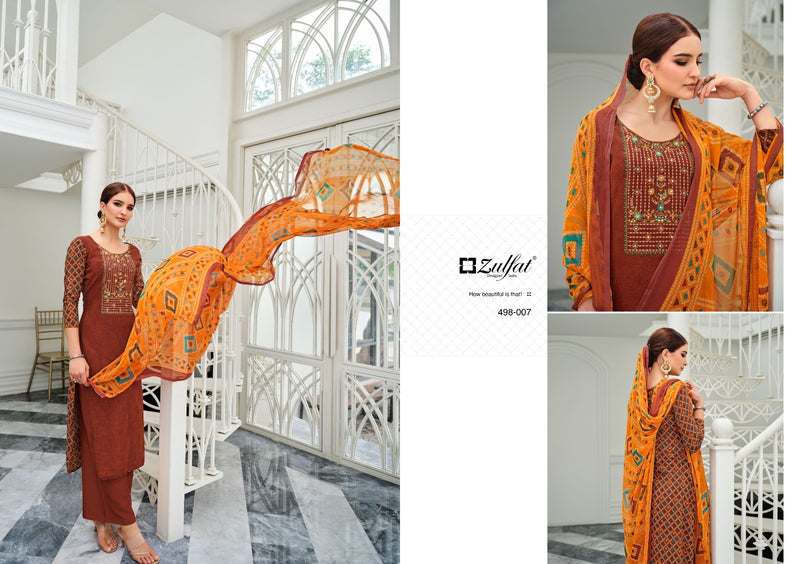 Zulfat Designer Suits Jashn Viscose Rayon Designer Prints With Swarovski Work Salwar Suits