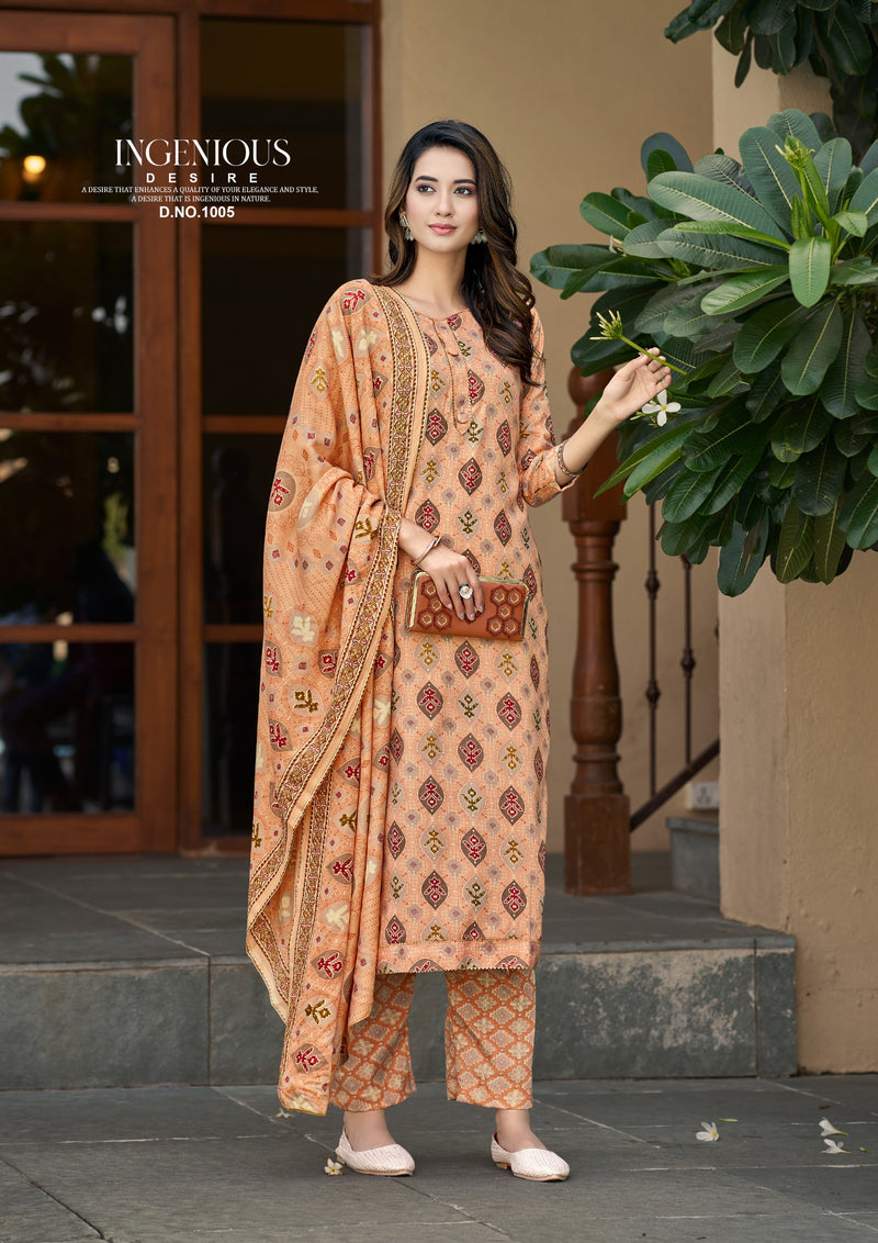 Roli Moli Creation Jasmine Pashmina Heavy Printed With Fancy Work Suit