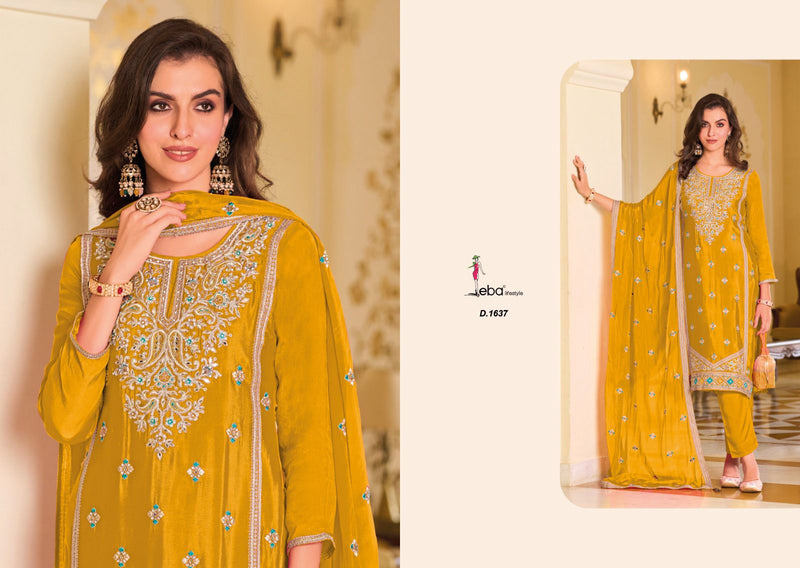 Eba Lifestyle Jiana Silk With Embroidered Designer Salwar Suit Collection