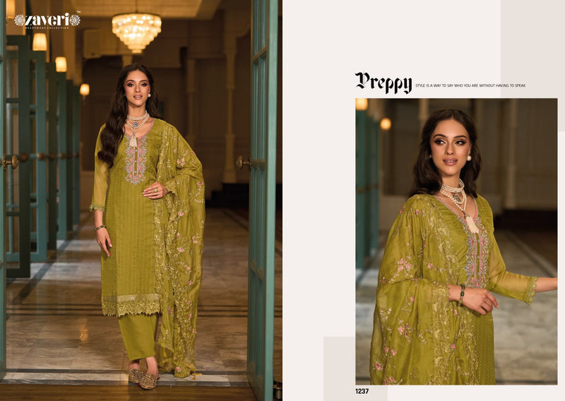 Zaveri Woman Beauty Jil Mil Vol 2 Organza With Embroidery Khatli Work Suit