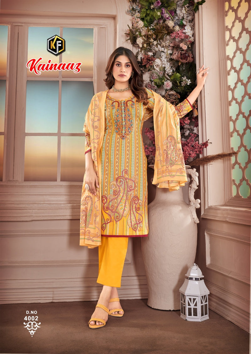 Keval Fab Kainaaz Vol 4 Cotton Printed Embroidery Casual Wear Salwar Suit