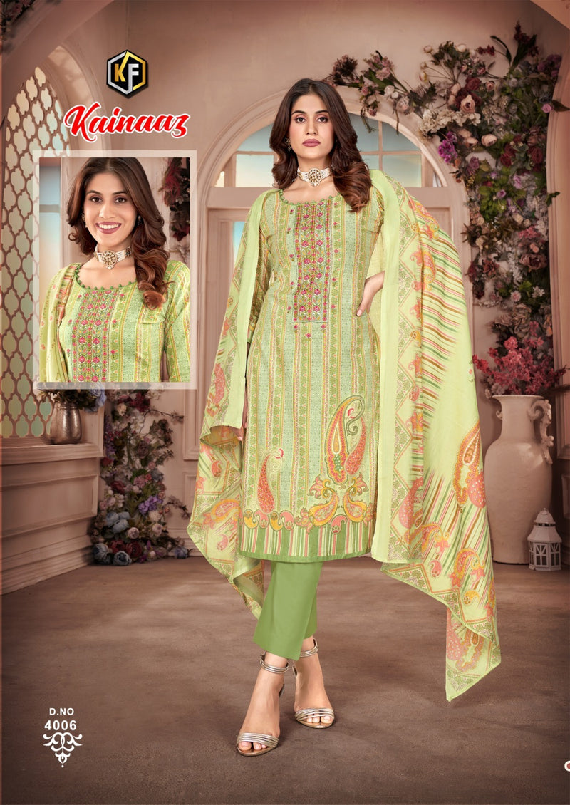 Keval Fab Kainaaz Vol 4 Cotton Printed Embroidery Casual Wear Salwar Suit