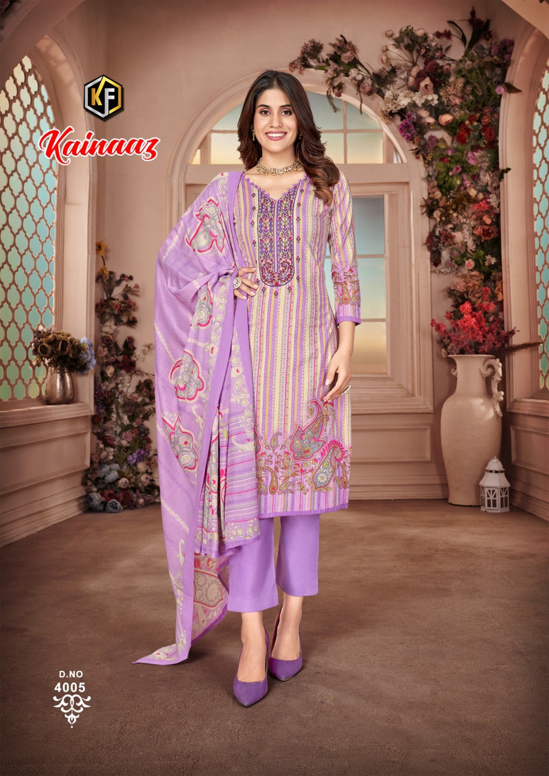 Keval Fab Kainaaz Vol 4 Cotton Printed Embroidery Casual Wear Salwar Suit