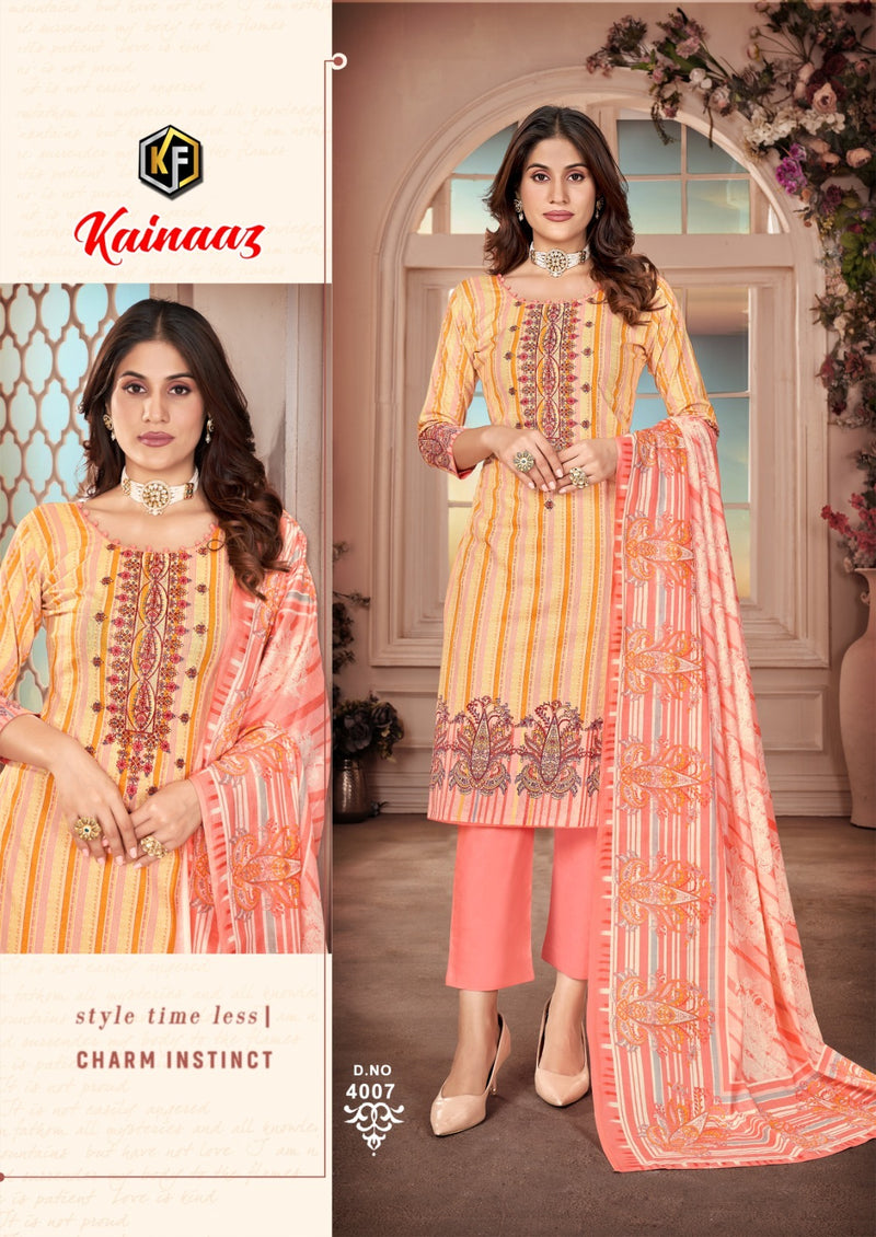 Keval Fab Kainaaz Vol 4 Cotton Printed Embroidery Casual Wear Salwar Suit