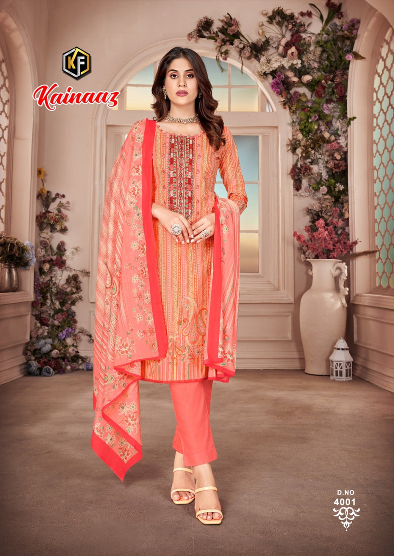 Keval Fab Kainaaz Vol 4 Cotton Printed Embroidery Casual Wear Salwar Suit