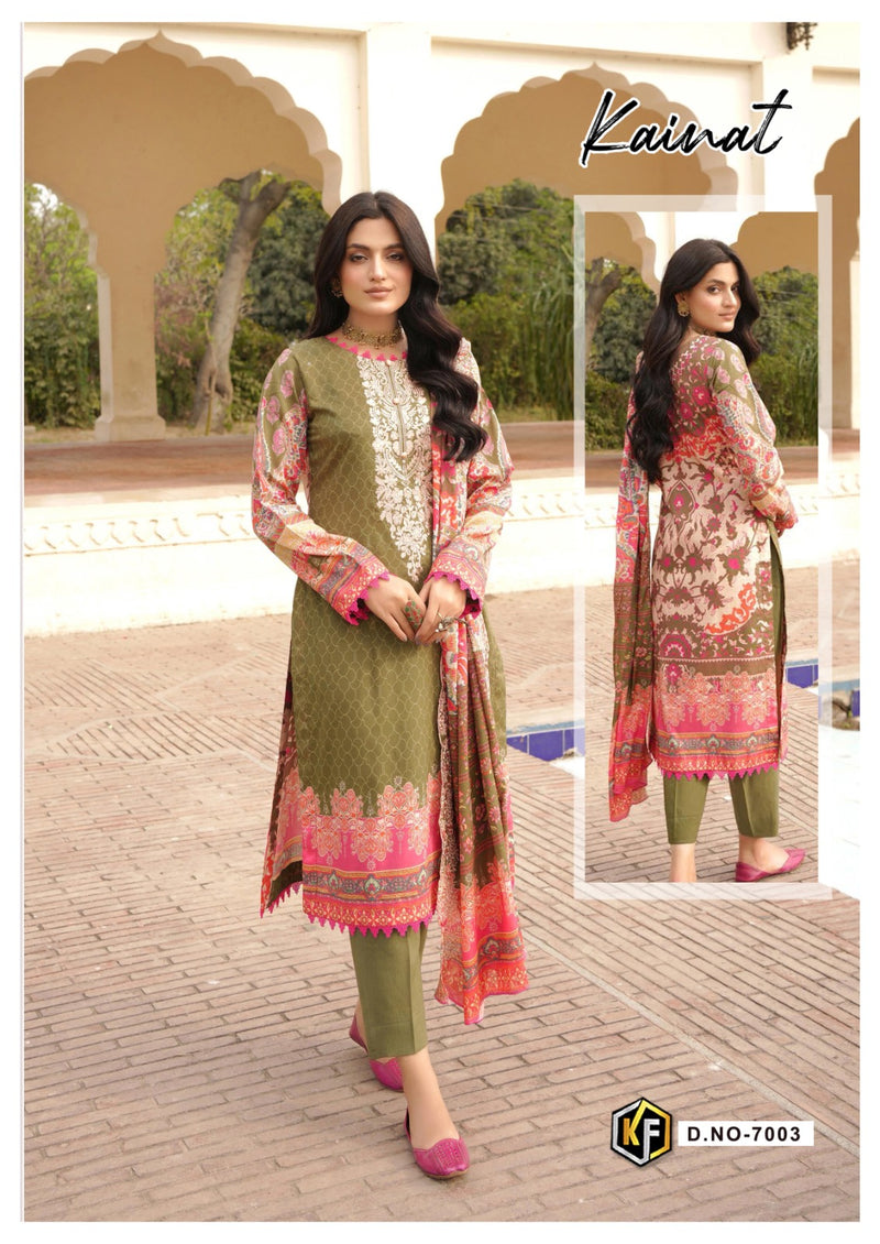 Keval Fab Kainat Luxury Lawn Collection Vol 7 Lawn Cotton Karachi Style Print Suits