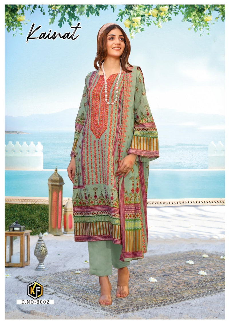 Keval Fab Kainat Vol 8 Lawn Cotton Printed Fancy Salwar Kameez