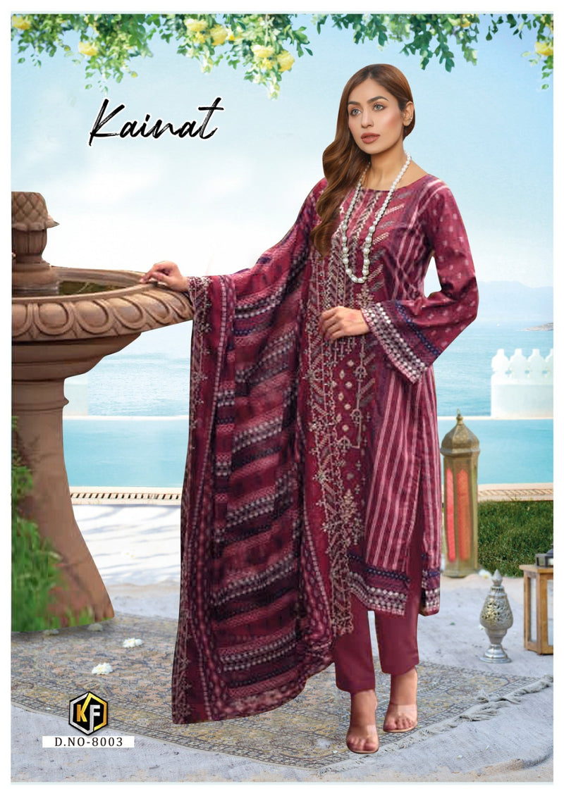 Keval Fab Kainat Vol 8 Lawn Cotton Printed Fancy Salwar Kameez