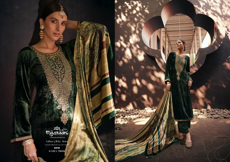Mumtaz Arts Mastaani Kaira Velvet With Elegant Embroidered Designer Suits