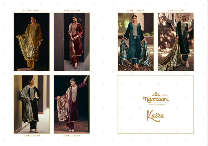 Mumtaz Arts Mastaani Kaira Velvet With Elegant Embroidered Designer Suits