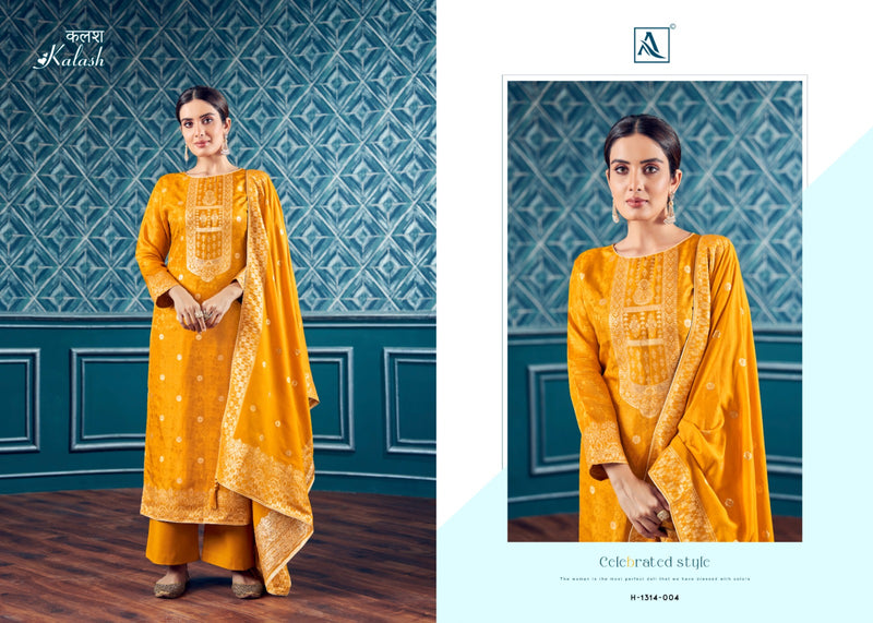 Alok Suits Kalash Jacquard With Elegant Hand Work Fancy Suit Collection