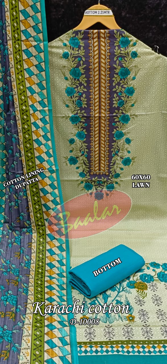 Baalar Karachi Cotton Vol 10 Cotton Lawn Printed Casual Wear Salwar Kmaeez