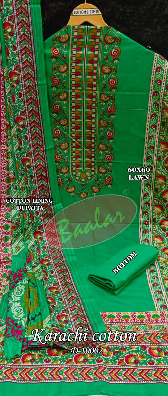 Baalar Karachi Cotton Vol 10 Cotton Lawn Printed Casual Wear Salwar Kmaeez