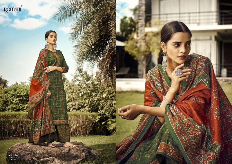 Romani Kasauti Pashmina Printed Regular Fancy Wear Designer Suit