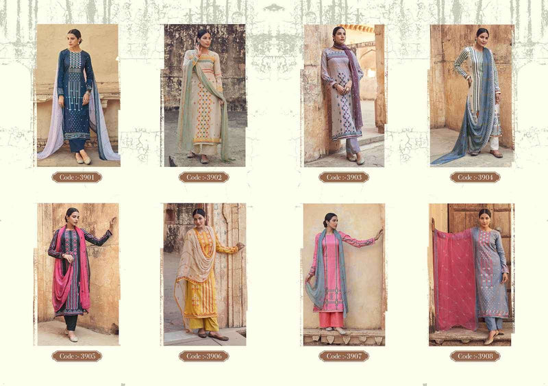 Kesari Trendz Kashmira Jam Satin With Fancy Designer Work Suits