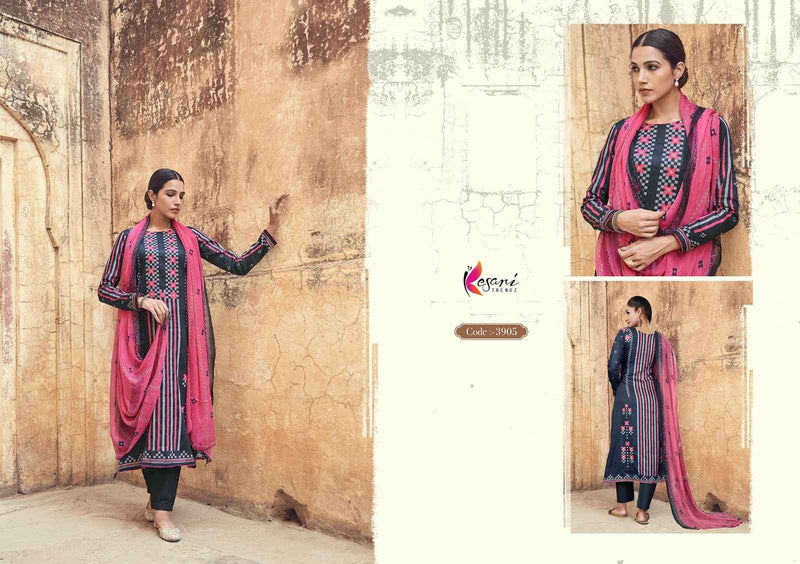 Kesari Trendz Kashmira Jam Satin With Fancy Designer Work Suits