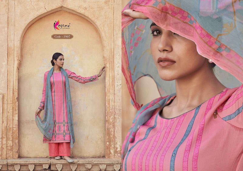 Kesari Trendz Kashmira Jam Satin With Fancy Designer Work Suits