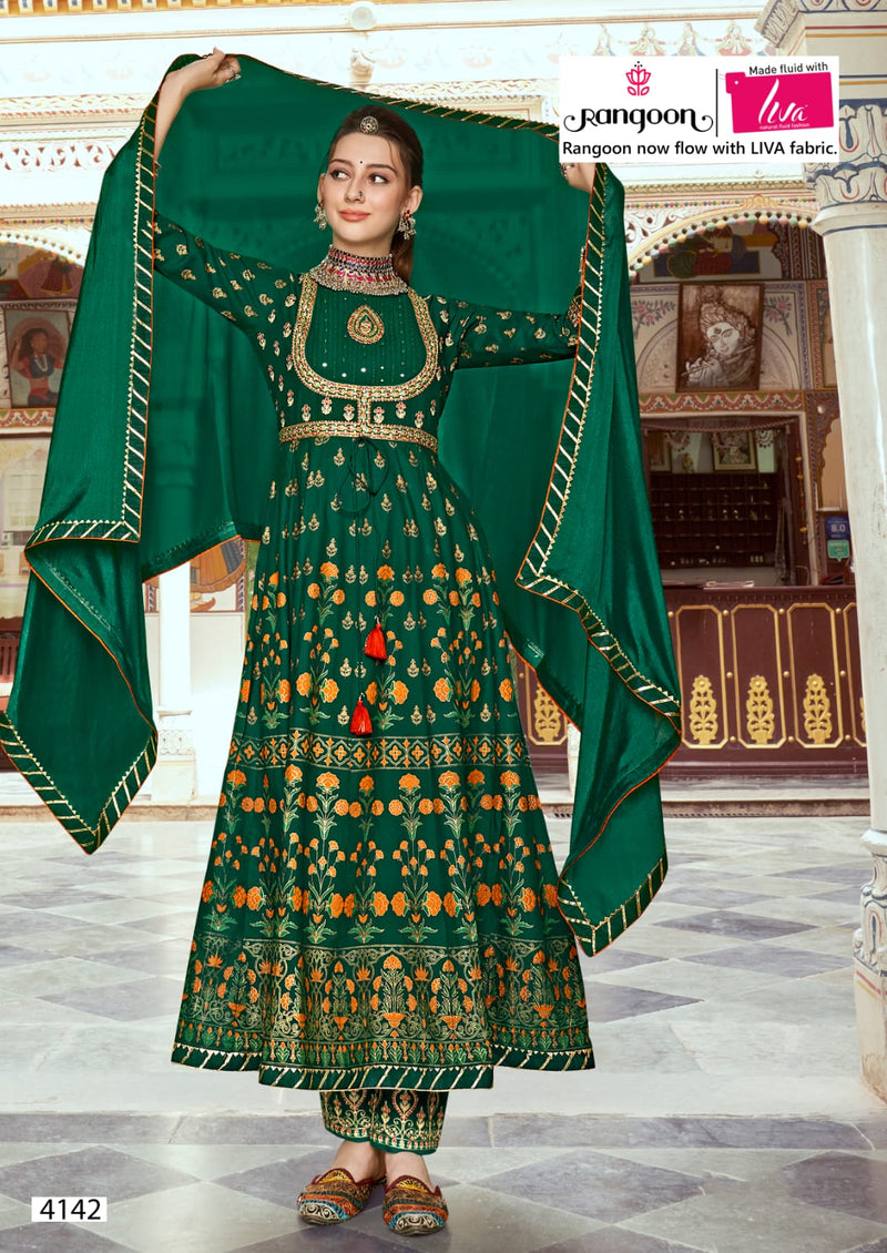Rangoon Kasturi Vol 2 Rayon With Embroidery Work Salwar suit Collection