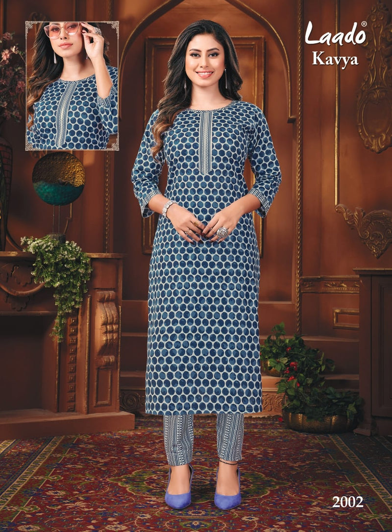 Laado Kavya Vol 2 Cotton Printed Kurti With Pant Pair