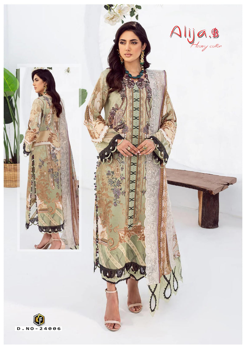 Keval Fab Alija B Vol 24 Cotton Karachi Work Fancy Salwar Kameez