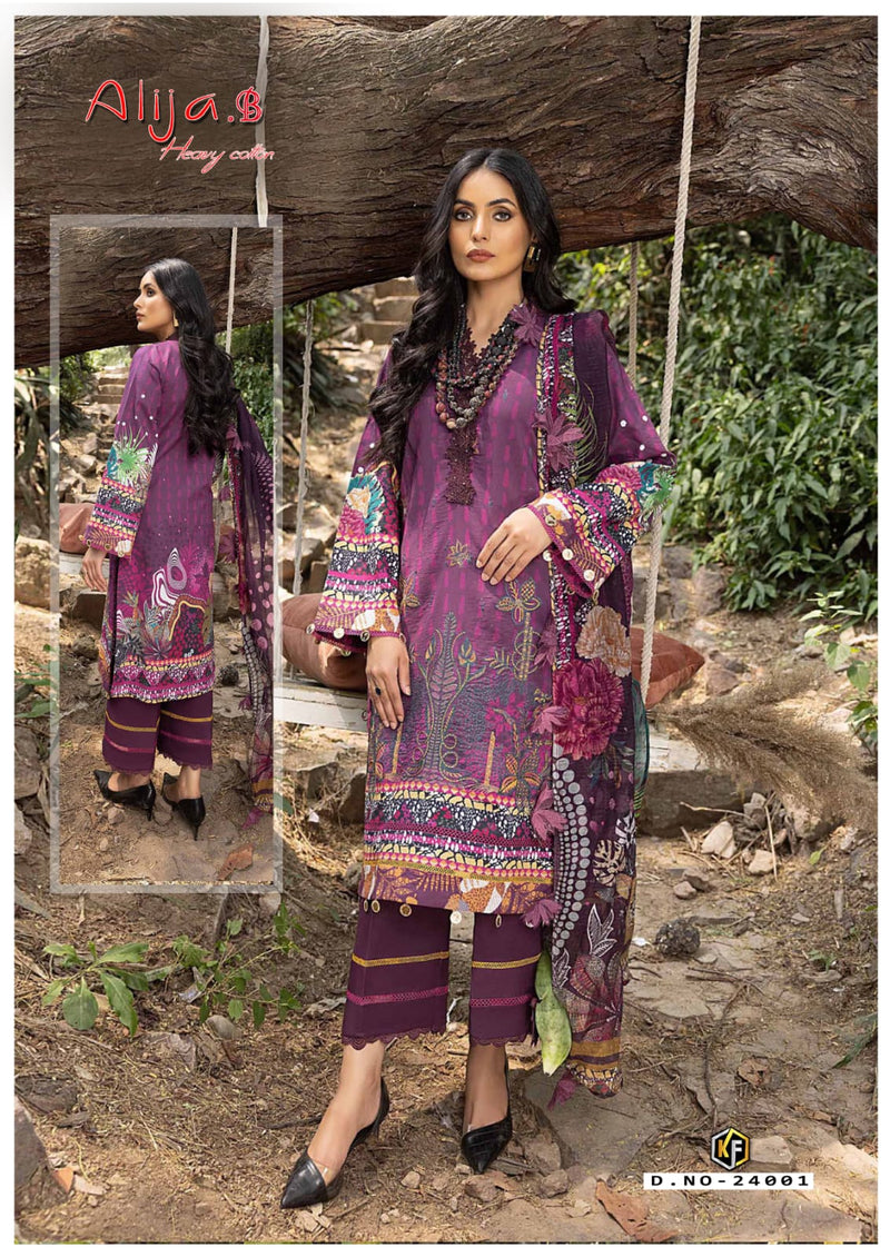 Keval Fab Alija B Vol 24 Cotton Karachi Work Fancy Salwar Kameez